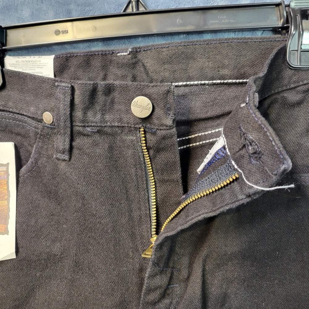 Wrangler Shadow Canyon Cowboy Cut Slim Fit‎ Jeans Mens 3x30 Black NWT Western - Picture 2 of 9